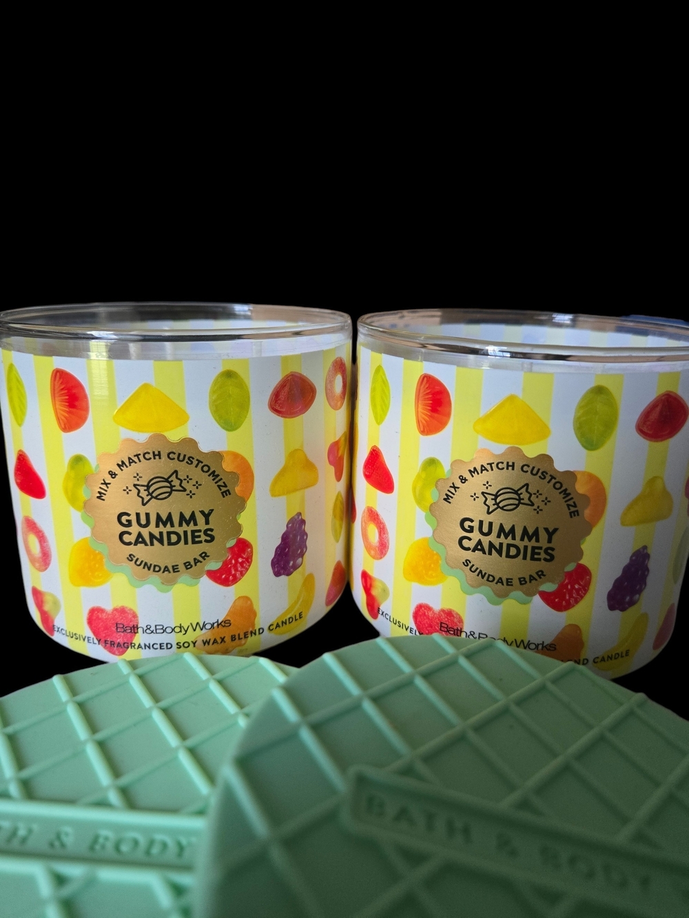 2pc Bath & Body Works Gummy Candies Scented Candle - NEW!!